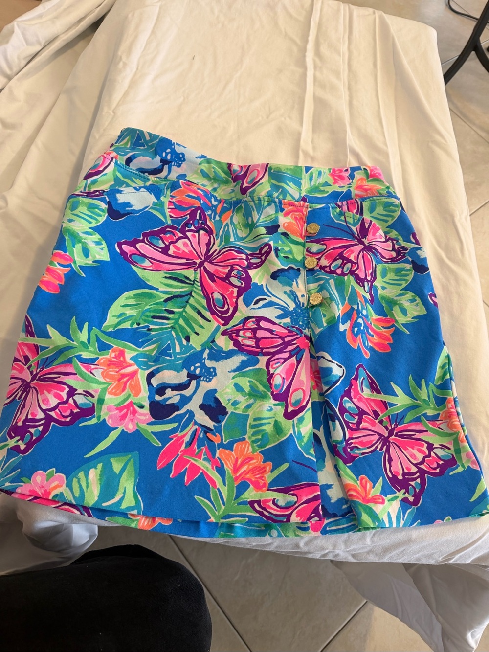 Lilly Pulitzer Bright Blue Butterfly Luxletic Skort